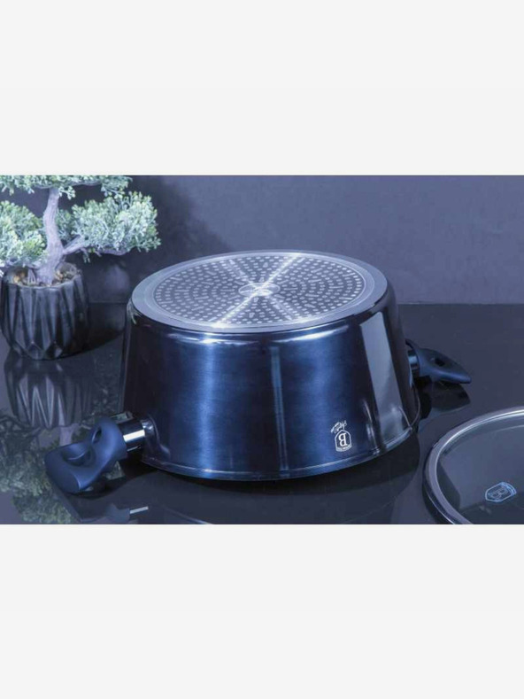 Berlingerhaus Kozica z marmornim povoršjem in pokrovom 30 cm BERLINGERHAUS Metallic Line Aquamarine Edition