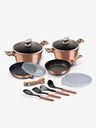 Berlingerhaus Garnitura posod s površino iz marmorja 13 kosov Rosegold Metallic Line BERLINGERHAUS