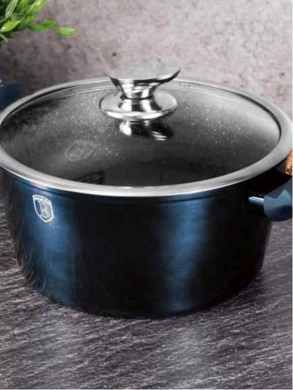 Berlingerhaus Komplet 13 posod Aquamarine Metallic Line BERLINGERHAUS z marmornato površino