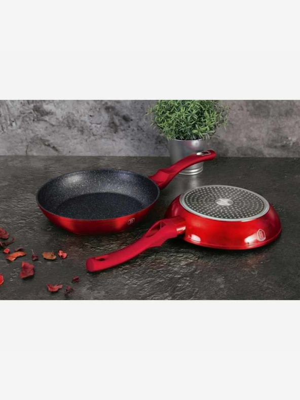 Berlingerhaus Ponev s površino iz marmorja komplet 3 kosov Burgundy Metallic Line BERLINGERHAUS