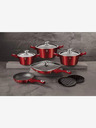 Berlingerhaus Garnitura posode s površino iz marmorja 11 kosov Burgundy Metallic Line BERLINGERHAUS