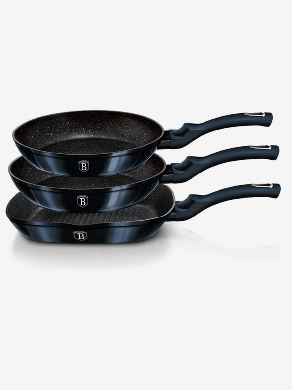 Berlingerhaus Komplet treh posod s površino iz marmorja BERLINGERHAUS Aquamarine Metallic Line