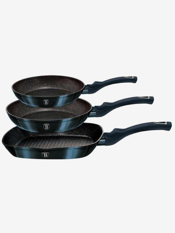 Berlingerhaus Komplet treh posod s površino iz marmorja BERLINGERHAUS Aquamarine Metallic Line