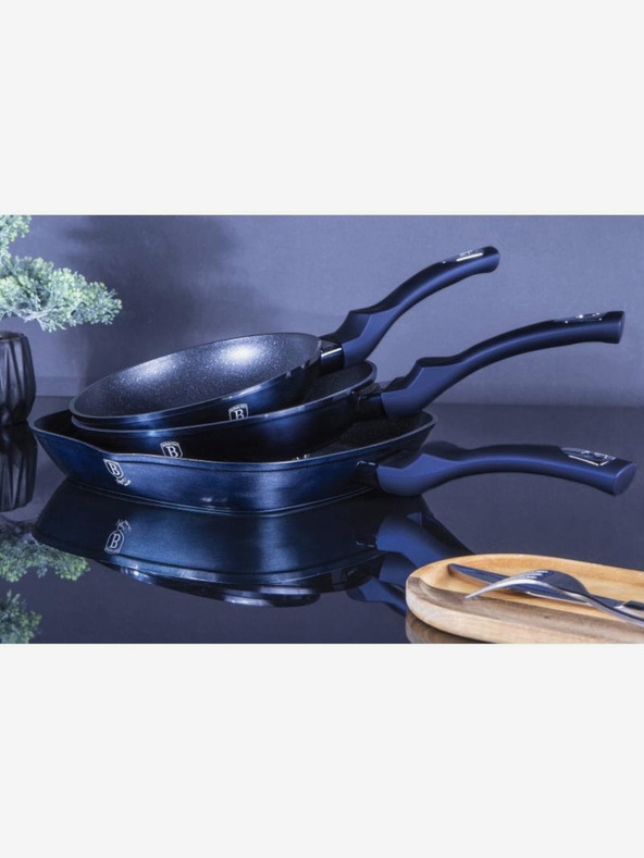 Berlingerhaus Komplet treh posod s površino iz marmorja BERLINGERHAUS Aquamarine Metallic Line