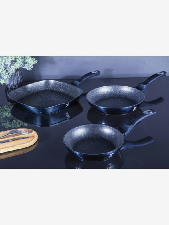 Berlingerhaus Komplet treh posod s površino iz marmorja BERLINGERHAUS Aquamarine Metallic Line