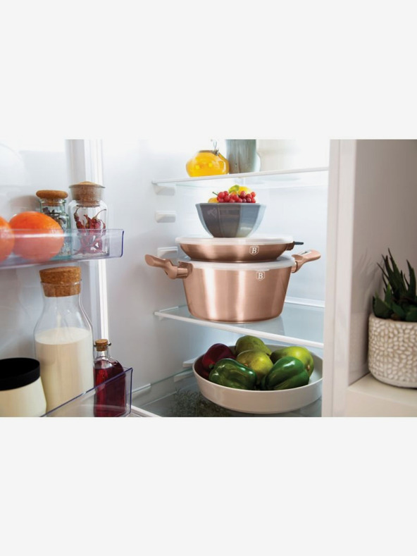 Berlingerhaus Garnitura posode s površino iz marmorja 6 kosov Rosegold Metallic Line BERLINGERHAUS