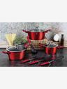 Berlingerhaus Komplet posod z marmornato površino 10 kosov Burgundy Metallic Line BERLINGERHAUS
