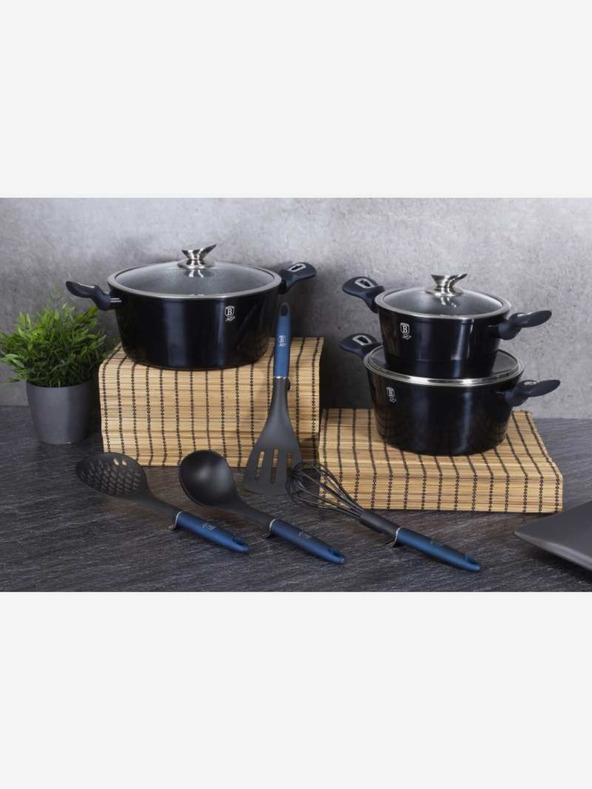 Berlingerhaus Komplet posode z marmornim povoršjem 10 kosov BERLINGERHAUS Aquamarine Metallic Line