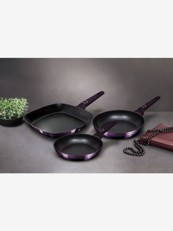 Berlingerhaus Ponev s titanovo površino komplet 3 kosov Purple Eclipse Collection žar BERLINGERHAUS