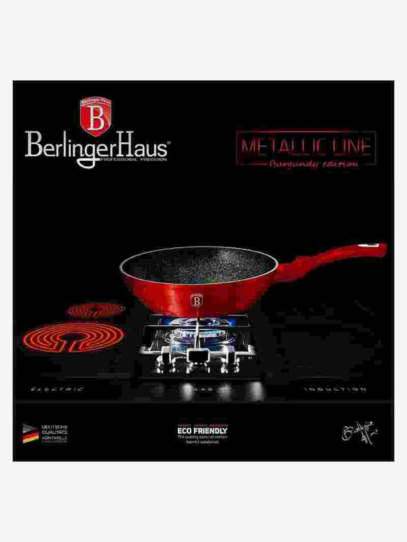 Berlingerhaus Wok ponev z marmornim povoršjem BERLINGERHAUS Burgundy Metallic Line (28 cm)