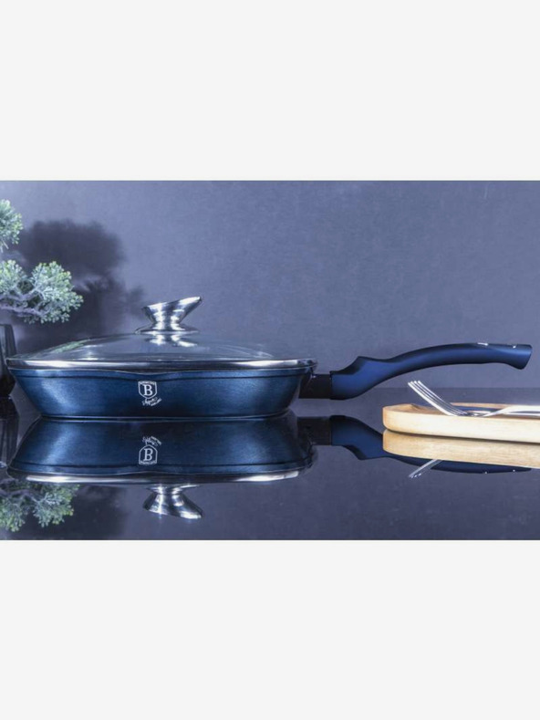 Berlingerhaus Posoda za žar z marmornato površino in pokrovom 28 cm BERLINGERHAUS Metallic Line Aquamarine Edition