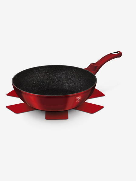 Berlingerhaus Wok ponev z marmornim povoršjem 30 cm Burgundy Metallic Line BERLINGERHAUS