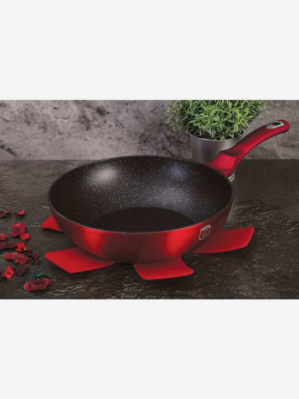 Berlingerhaus Wok ponev z marmornim povoršjem 30 cm Burgundy Metallic Line BERLINGERHAUS
