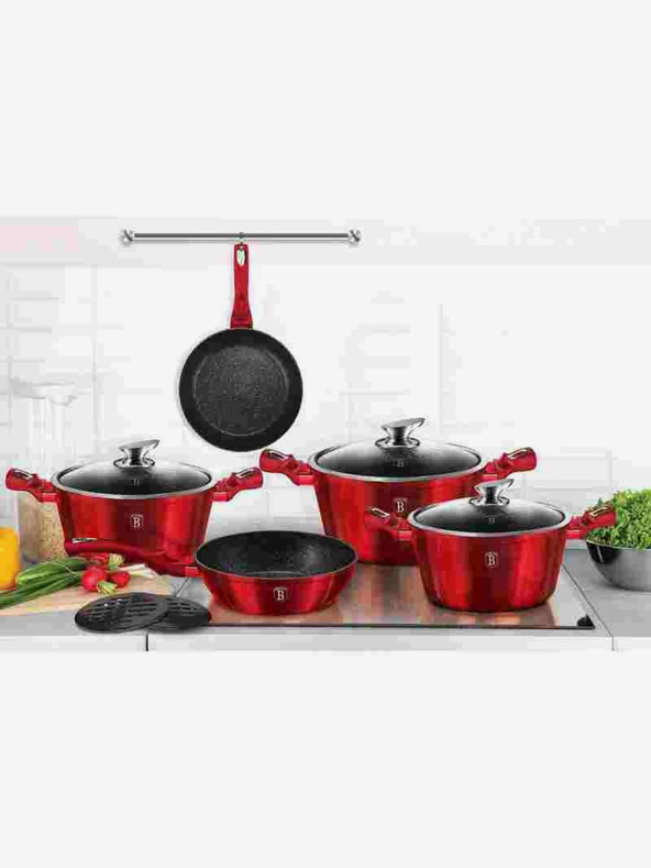 Berlingerhaus Ponev z marmornim povojem 20 cm Burgundy Metallic Line BERLINGERHAUS