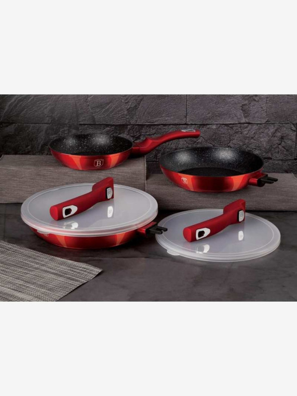 Berlingerhaus Ponev s snemljivim ročajem in pokrovom BERLINGERHAUS Burgundy Metallic Line