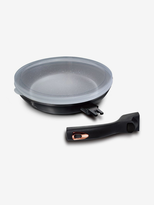 Berlingerhaus Ponev s snemljivim ročajem + pokrov 24 cm Black Rose Collection BERLINGERHAUS