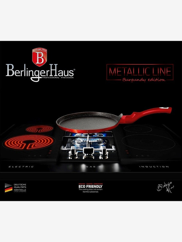 Berlingerhaus Ponev za palačinke z marmornim povojem BERLINGERHAUS Burgundy Metallic Line (25 cm)