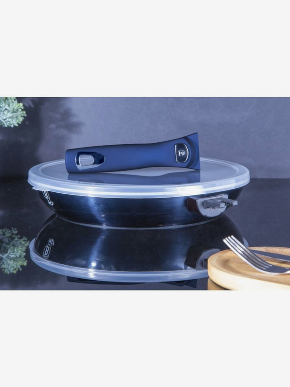 Berlingerhaus Ponev s snemljivim ročajem + pokrov 28 cm BERLINGERHAUS Metallic Line Aquamarine Edition