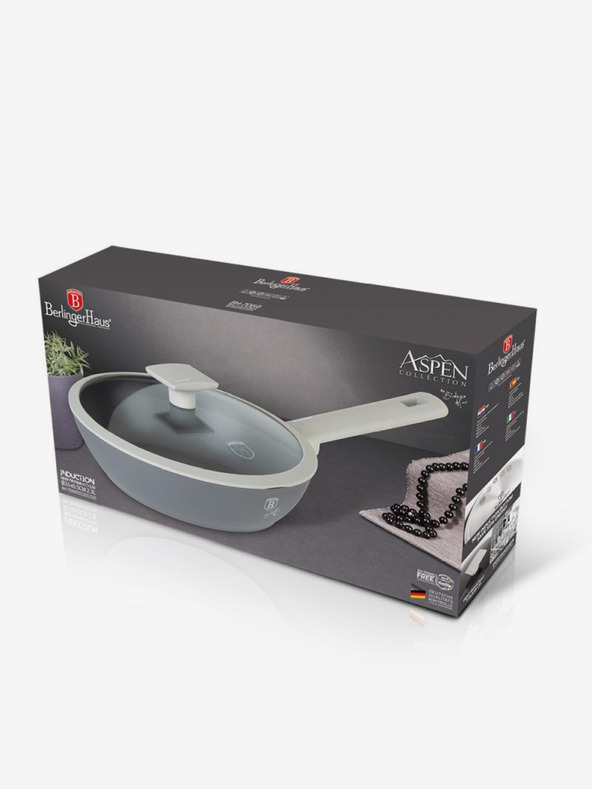 Berlingerhaus Globoka ponev s pokrovom s titanovo površino 24 cm Aspen Collection BERLINGERHAUS