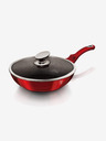Berlingerhaus Vok ponev s pokrovko z marmornim povojem 28 cm Burgundy Metallic Line BERLINGERHAUS