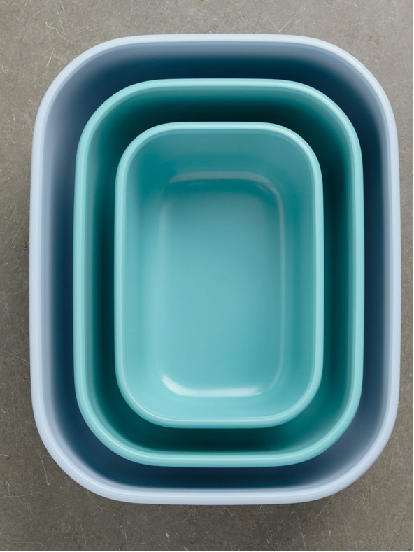 Mepal Komplet treh posod v svetlo modri barvi Mepal Cirqula Rectangular (500 + 1000 + 2000 ml)