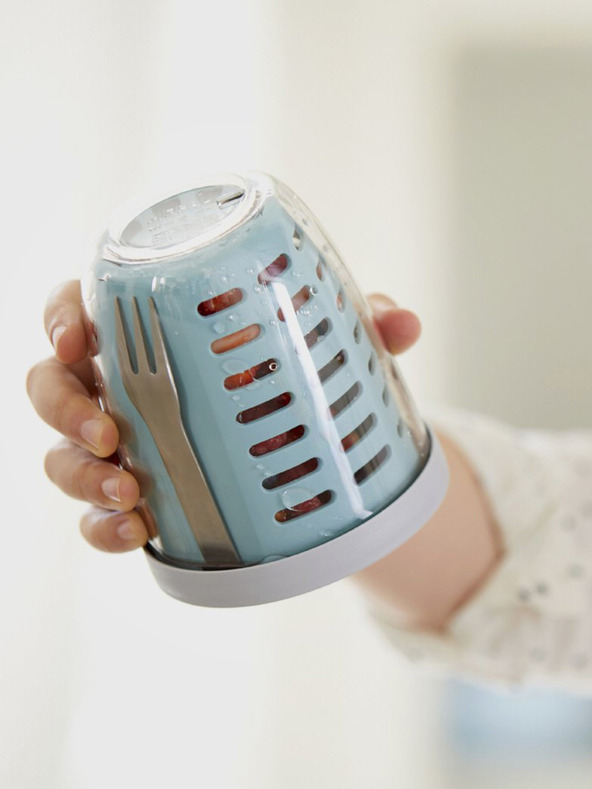 Mepal Mepal Ellipse 600 ml črna škatla za prigrizke s cedilom