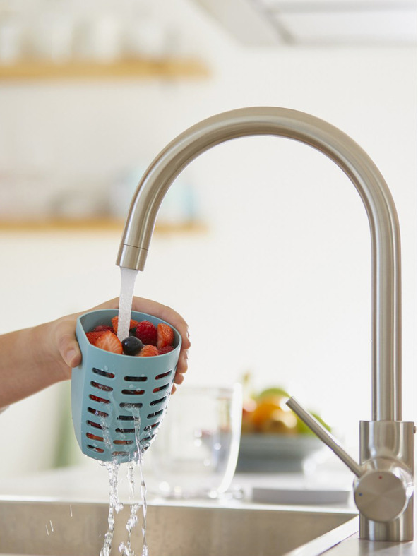 Mepal Mepal Ellipse 600 ml črna škatla za prigrizke s cedilom