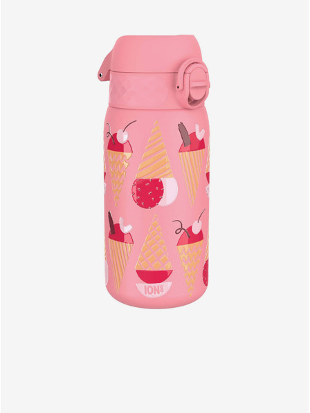 ION8 Rožnata vzorčasta nerjavna steklenica Ion8 Leak Proof Sladoledi (400 ml)