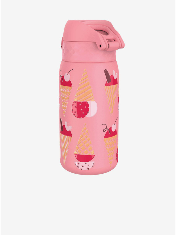 ION8 Rožnata vzorčasta nerjavna steklenica Ion8 Leak Proof Sladoledi (400 ml)