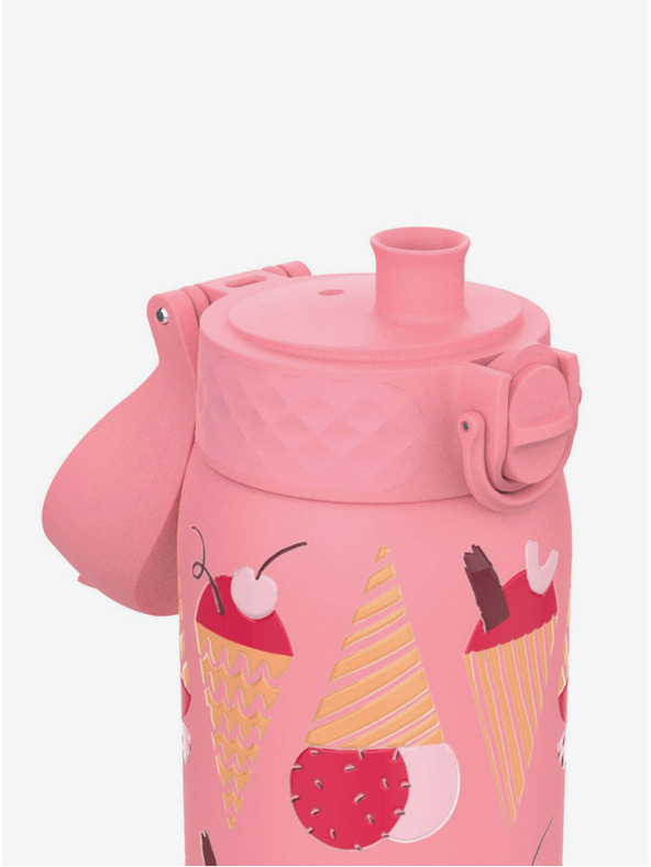 ION8 Rožnata vzorčasta nerjavna steklenica Ion8 Leak Proof Sladoledi (400 ml)