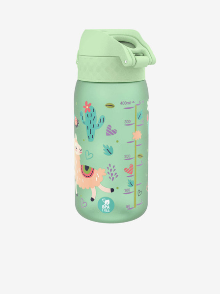 ION8 Svetlo zelena vzorčasta steklenica Ion8 Leak Proof Lame (350 ml)