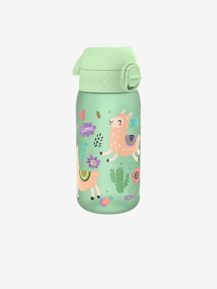 ION8 Svetlo zelena vzorčasta steklenica Ion8 Leak Proof Lame (350 ml)