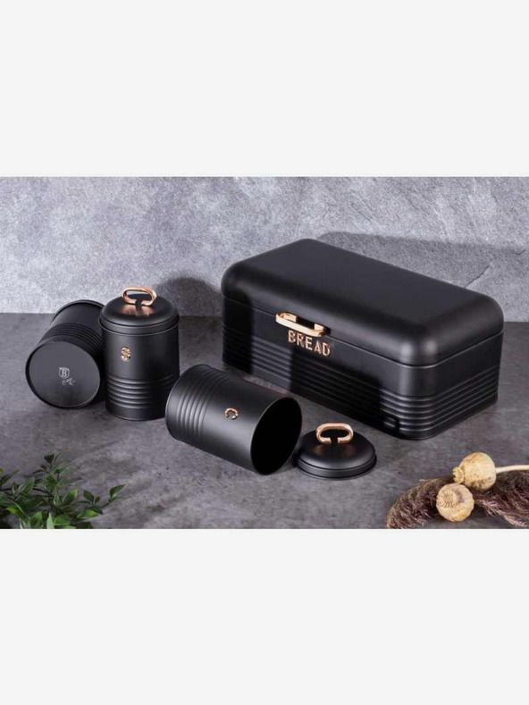 Berlingerhaus Komplet kruha in posode za živila 4 kosi Black Rose Collection BERLINGERHAUS