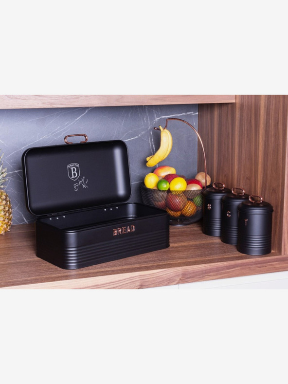 Berlingerhaus Komplet kruha in posode za živila 4 kosi Black Rose Collection BERLINGERHAUS