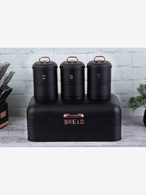 Berlingerhaus Komplet kruha in posode za živila 4 kosi Black Rose Collection BERLINGERHAUS