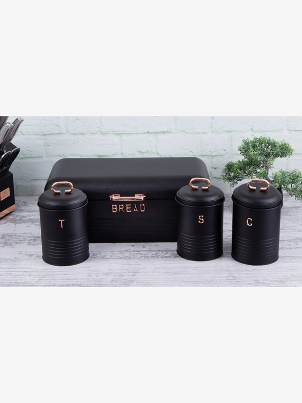 Berlingerhaus Komplet kruha in posode za živila 4 kosi Black Rose Collection BERLINGERHAUS