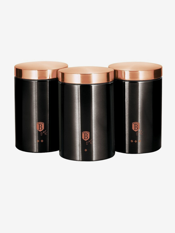 Berlingerhaus Komplet treh kozarcev za živila BERLINGERHAUS Black Rose Collection