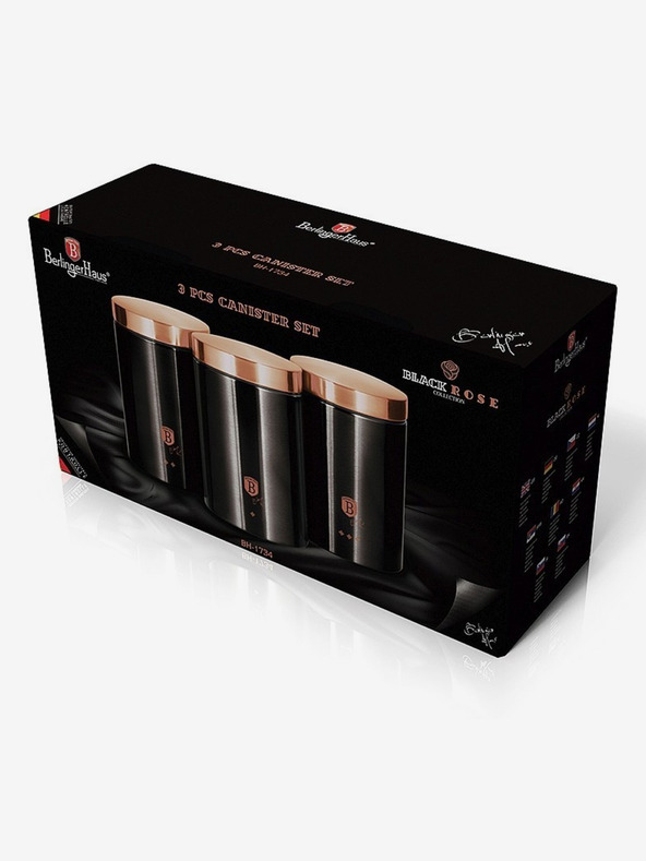 Berlingerhaus Komplet treh kozarcev za živila BERLINGERHAUS Black Rose Collection