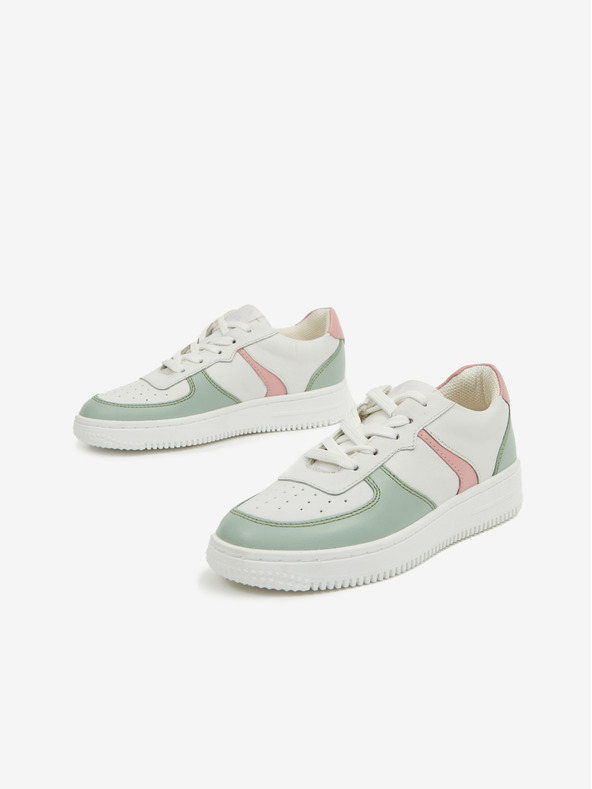 Richter Zeleno-bele dekliške usnjene superge Richter