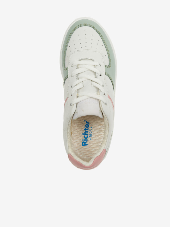 Richter Zeleno-bele dekliške usnjene superge Richter