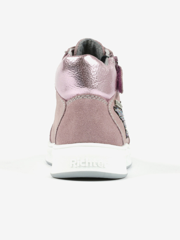 Richter Rožnate dekliške gležnjarske superge iz semiša Richter