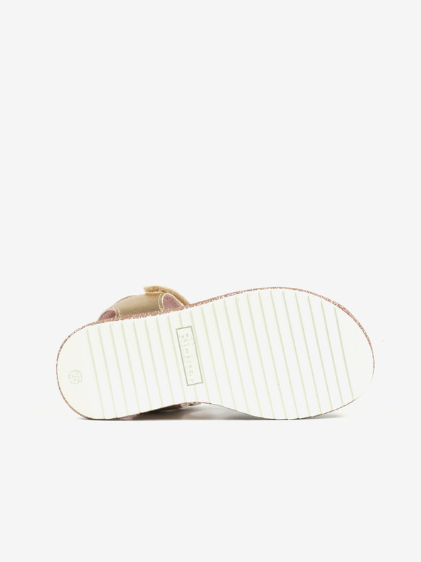 Richter Dekliški sandali v zlati in roza barvi Richter