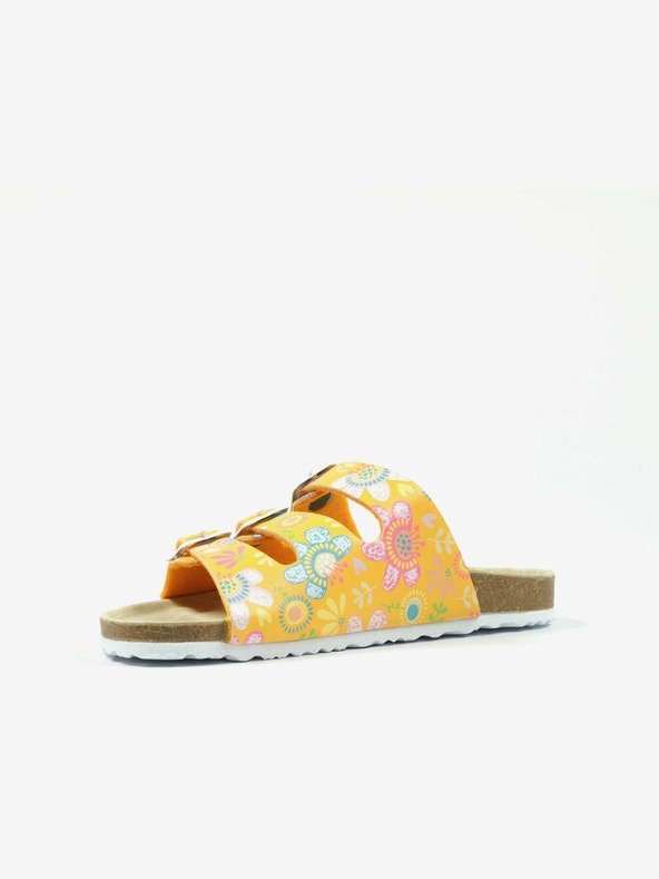 Richter Oranžni dekliški cvetlični copati Richter