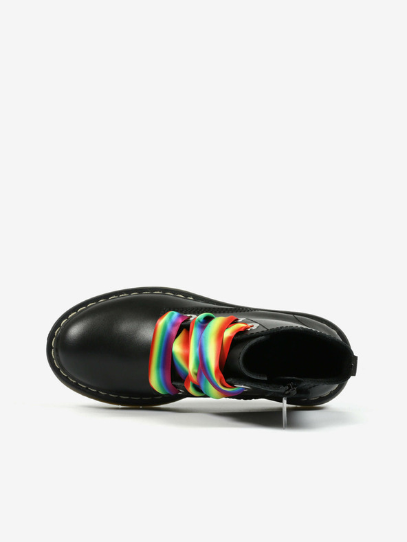 Richter Črni dekliški usnjeni gležnjarji Richter