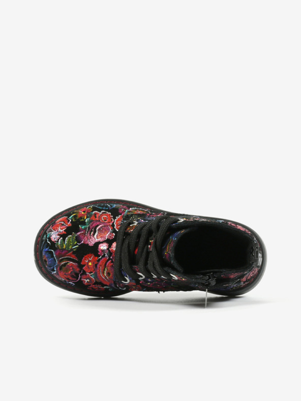 Richter Črni dekliški cvetlični gležnjarji Richter