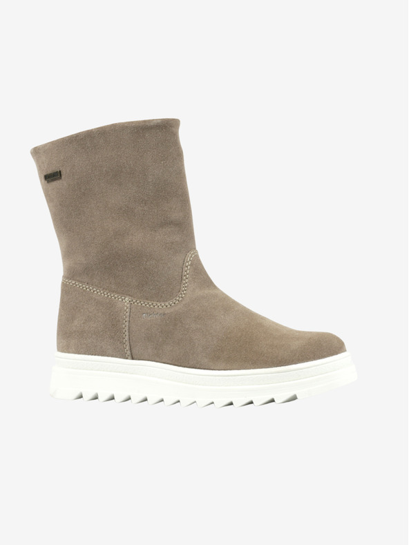 Richter Rjavi dekliški izolirani snežni škornji iz semiša Richter