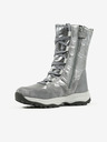 Richter Dekliški snežni škornji z detajli iz semiša v srebrni barvi Richter