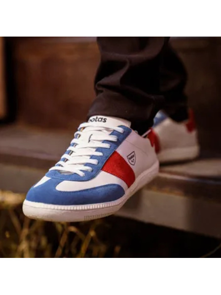 BOTAS *** Moški usnjeni čevlji / superge belo-modro-rdeči Botas Iconic Tricolor