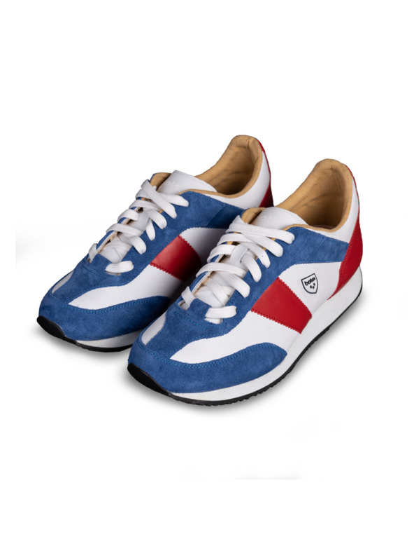 BOTAS *** Moški usnjeni čevlji / superge belo-modro-rdeči Botas Authentic Tricolor