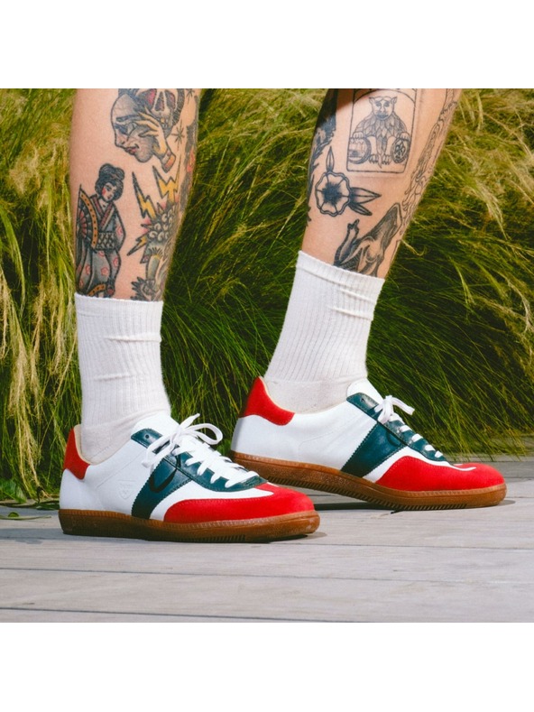 BOTAS *** Moški usnjeni čevlji / superge rdeče-zeleno-bele Botas Iconic Mehika 68